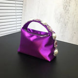 Bolsa de teléfono de seda con piedras