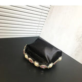 Bolsa de teléfono de seda con piedras