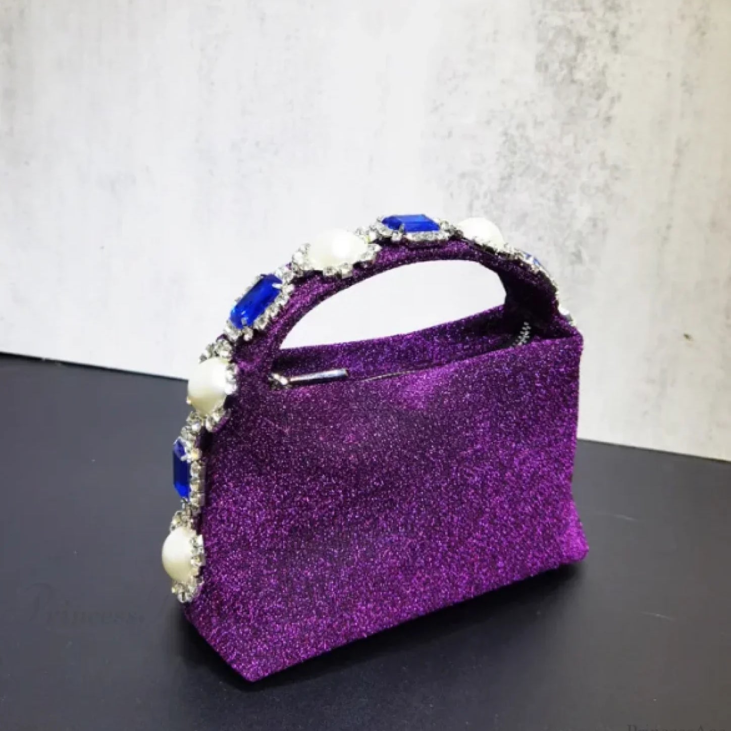 Bolsa de teléfono de seda con piedras