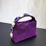 Bolsa de teléfono de seda con piedras