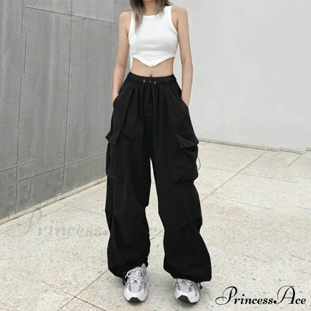 Pantalones de pierna recta, pantalones de jogging de pierna ancha con bolsillos, estilo moderno.