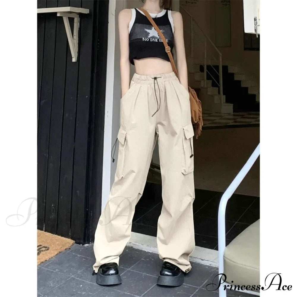 Pantalones de pierna recta, pantalones de jogging de pierna ancha con bolsillos, estilo moderno.