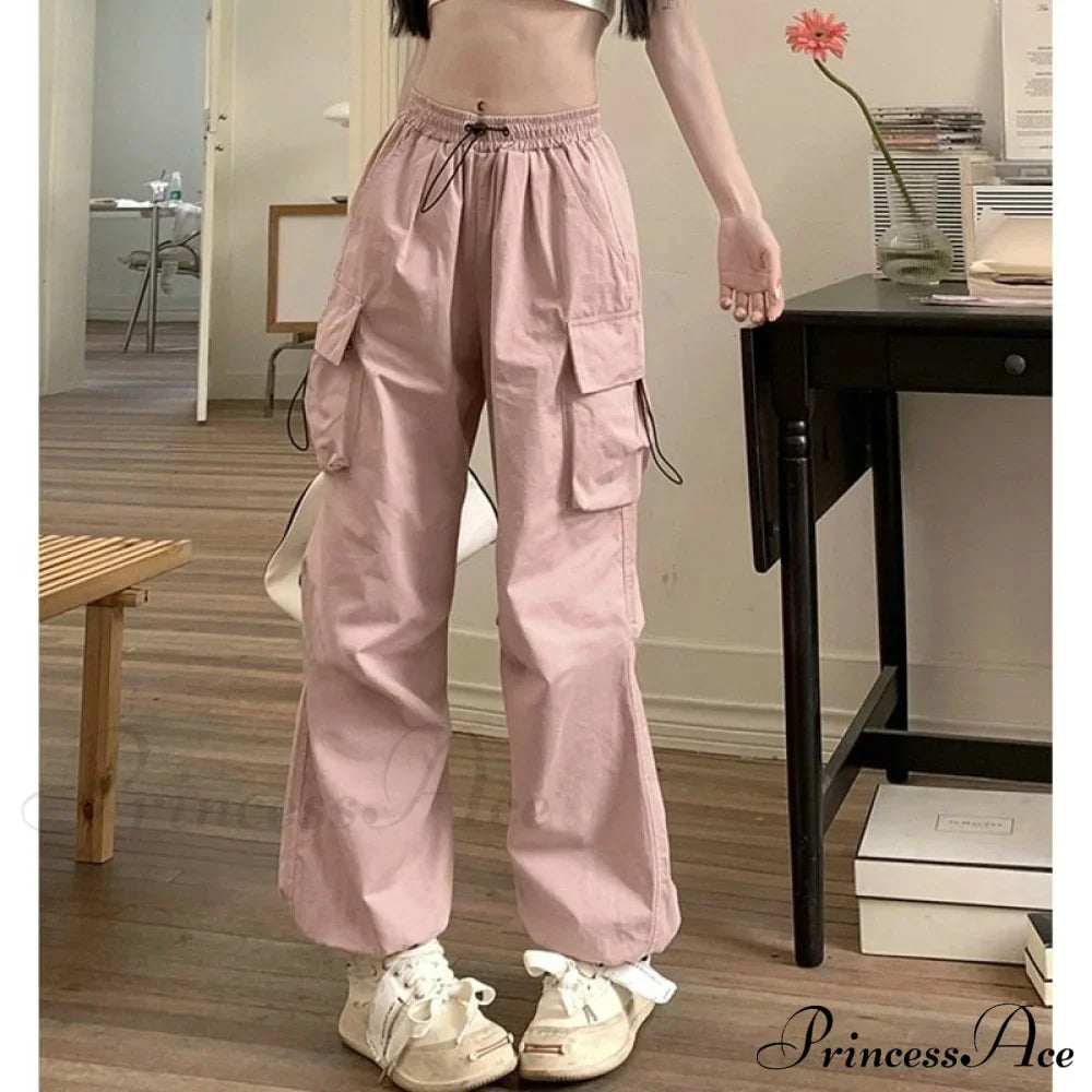 Pantalones de pierna recta, pantalones de jogging de pierna ancha con bolsillos, estilo moderno.