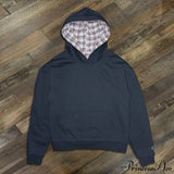Sudadera reversible con capucha estilo streetwear a cuadros