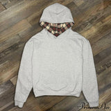 Sudadera reversible con capucha estilo streetwear a cuadros