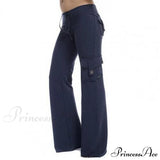 Pantalón cargo de pierna recta con cinturilla ancha, elástica y flexible y cordón para deporte.