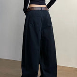 Pantalones cargo estructurados de pierna ancha