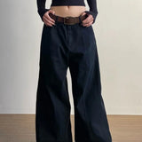 Pantalones cargo estructurados de pierna ancha