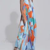 Elegante vestido midi plisado con cuello halter y tirantes abiertos en la espalda, encantador y elegante.