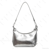 Elegante bolso de hombro de PU con cremallera.