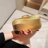 Clutch de noche cuadrado con textura para boda