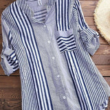 Blusa de mujer – Corte relajado – Tejido transpirable – Cuello recto – Mangas 3/4