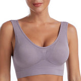 Sujetador para mujer – Sin aros – Relleno ligero – Ajuste sin costuras – Tejido transpirable