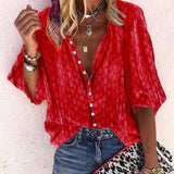 Elena - Blusa de verano de moda con corte oversize