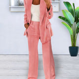Traje de pantalón para mujer - Corte entallado - Tejido elegante - Atuendo chic y versátil