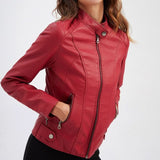 Chaqueta chic, cómoda y elegante con bolsillos con cremallera para mujer.