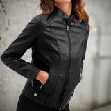 Chaqueta chic, cómoda y elegante con bolsillos con cremallera para mujer.