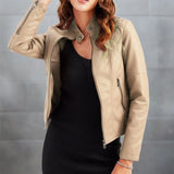 Chaqueta chic, cómoda y elegante con bolsillos con cremallera para mujer.