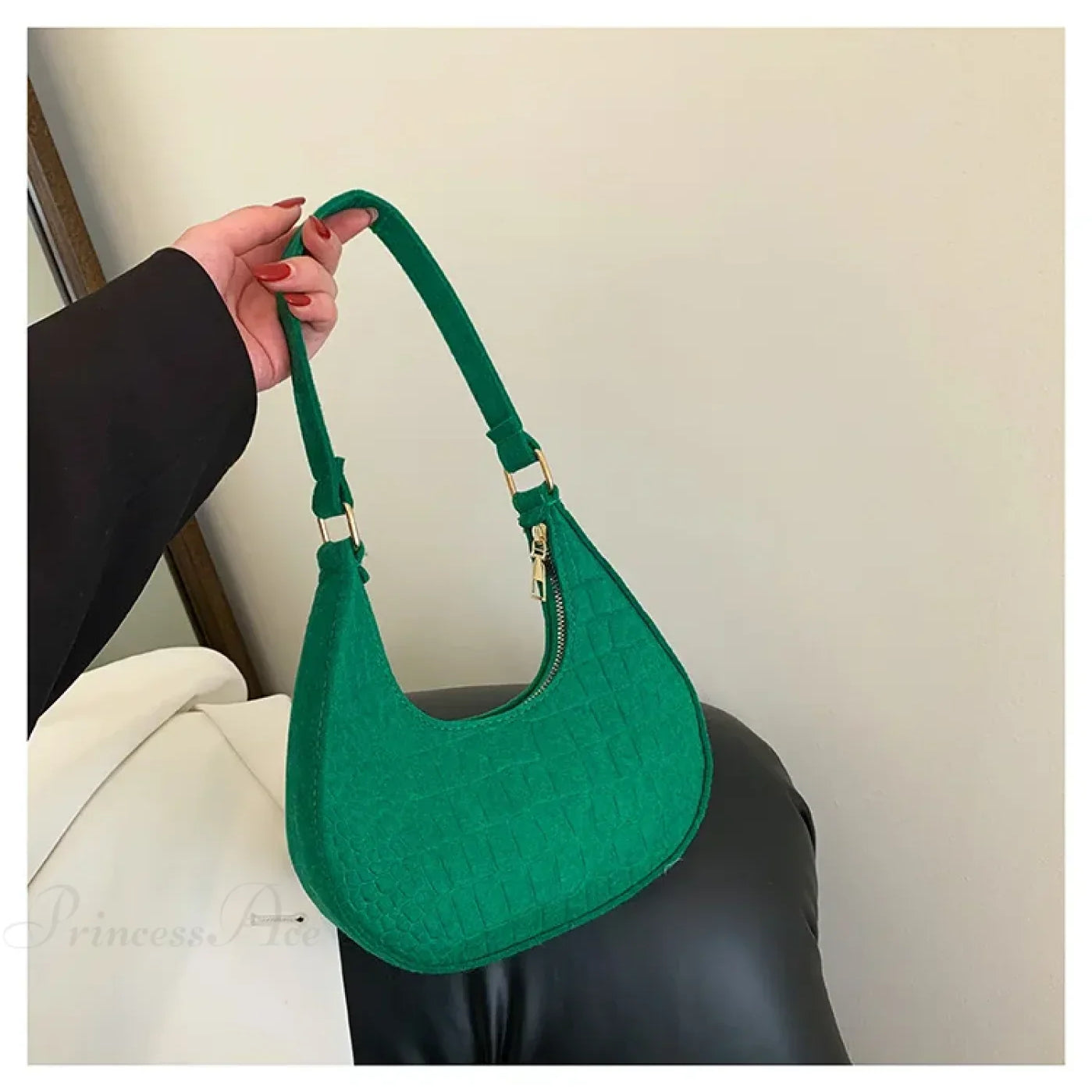 Bolso de brazo vintage coreano con forma de raviolis