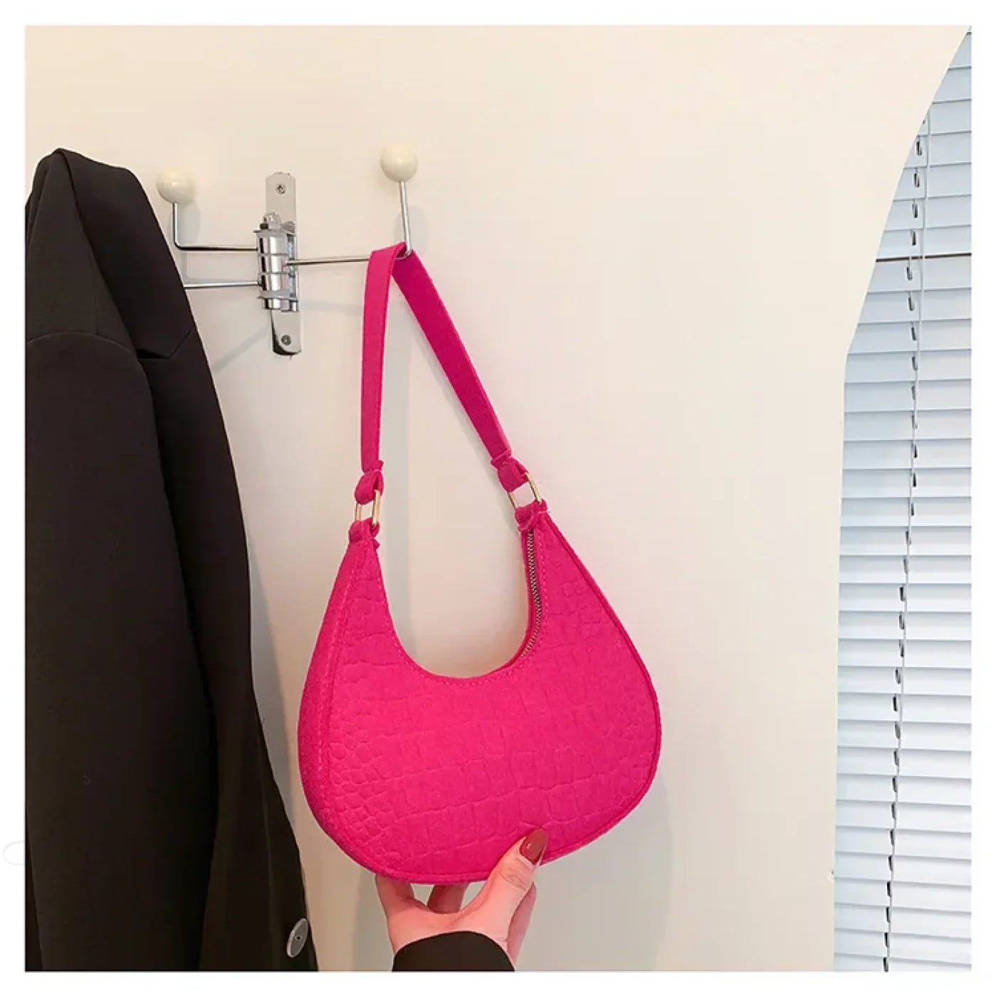 Bolso de brazo vintage coreano con forma de raviolis