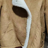 Abrigo sherpa vintage holgado y cálido