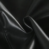 Chaqueta vintage Y2K con cuello de piel y cintura de cuero ajustada -