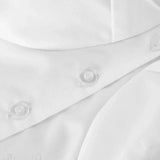 Blusa blanca de algodón con cuello abullonado y mangas abullonadas