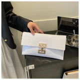 Clutch de noche blanco para banquete