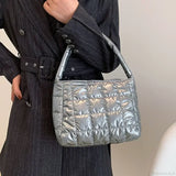 Bolso tote informal de algodón para invierno