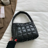 Bolso tote informal de algodón para invierno