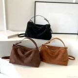 Bolso de hombro de ante ajustable para mujer