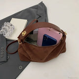 Bolso de hombro de ante ajustable para mujer