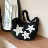 Bolso de hombro de lona Y2K