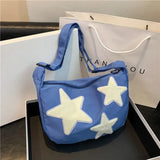 Bolso de hombro de lona Y2K