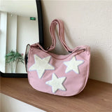 Bolso de hombro de lona Y2K