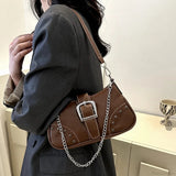 Bolso de hombro con cadena estilo Y2K