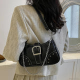 Bolso de hombro con cadena estilo Y2K