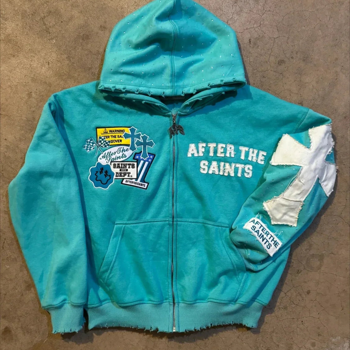 Sudadera informal con estampado de letras Y2K