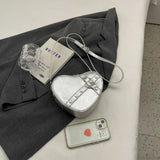 Bolso bandolera con forma de corazón y remaches Y2K