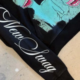 Sudadera con capucha con estampado novedoso Y2K