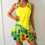 Conjunto de bikini amarillo de dos piezas