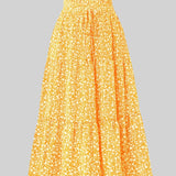 Elegante falda larga floral para mujer: estilo fluido y femenino.
