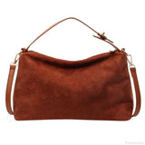 Bolso de hombro de gran capacidad con cremallera, costuras resistentes de PU.