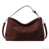 Bolso de hombro de gran capacidad con cremallera, costuras resistentes de PU.