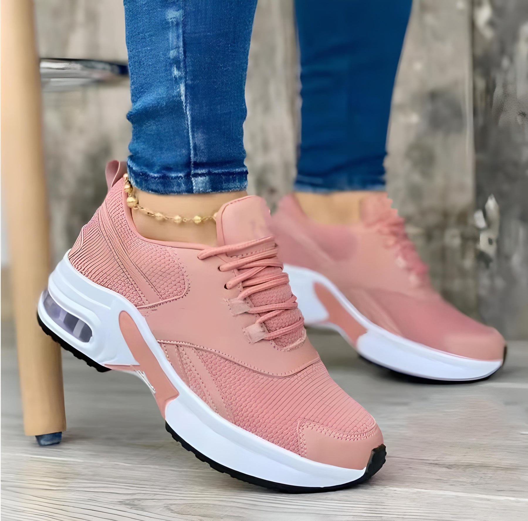 Zapatillas deportivas para mujer – Ajuste ergonómico – Suela acolchada – Tejido transpirable – Perfil bajo